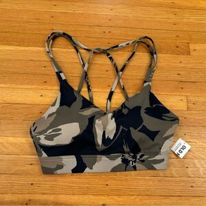 Old Navy Active Patterned Open Back Cross Strap Sports Bra NWT
